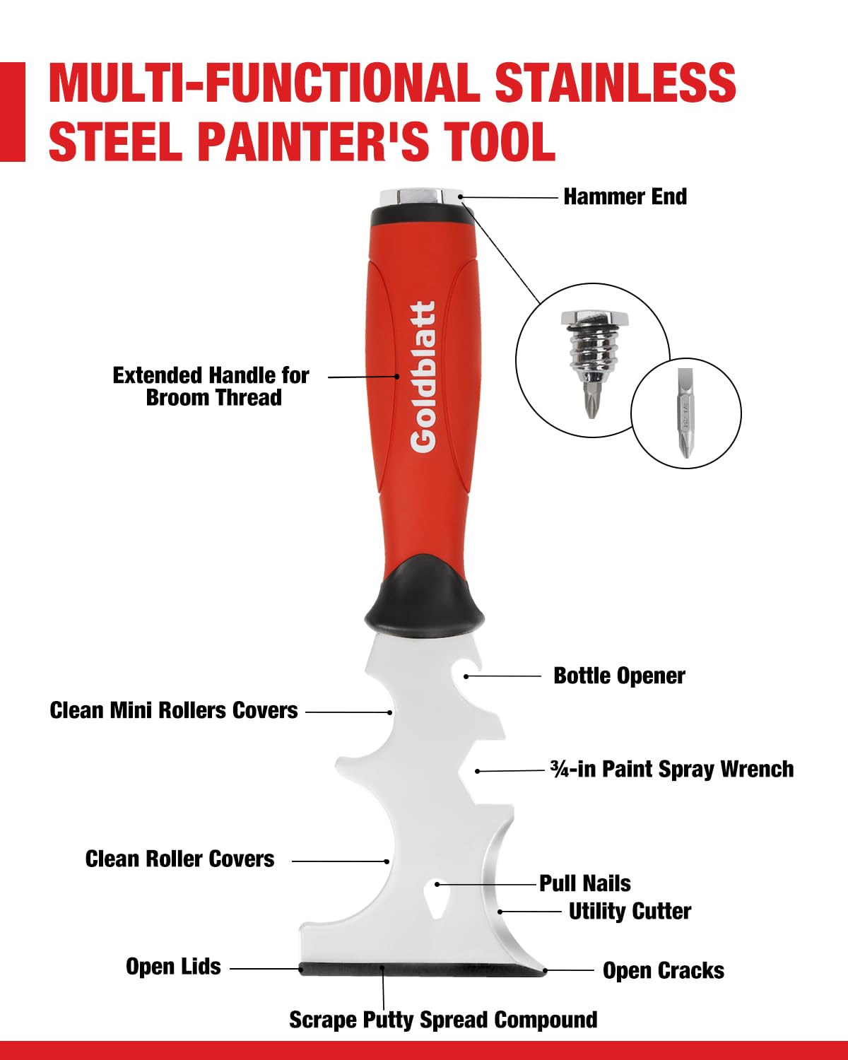 Goldblatt 6-inch flex joint knife with precision edge for putty.