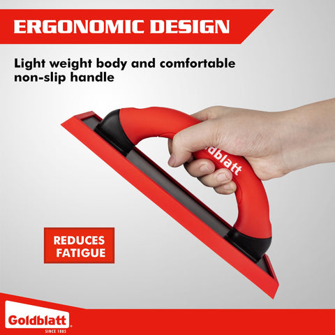 Goldblatt grout float showing crisp-edge performance