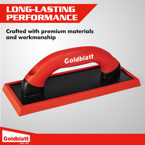 Goldblatt grout float used with epoxy grout on a surface