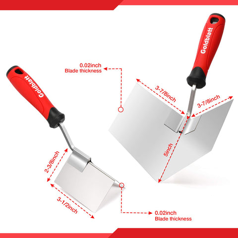 Goldblatt inside corner trowel 3-1/2-inch for tight interior corners