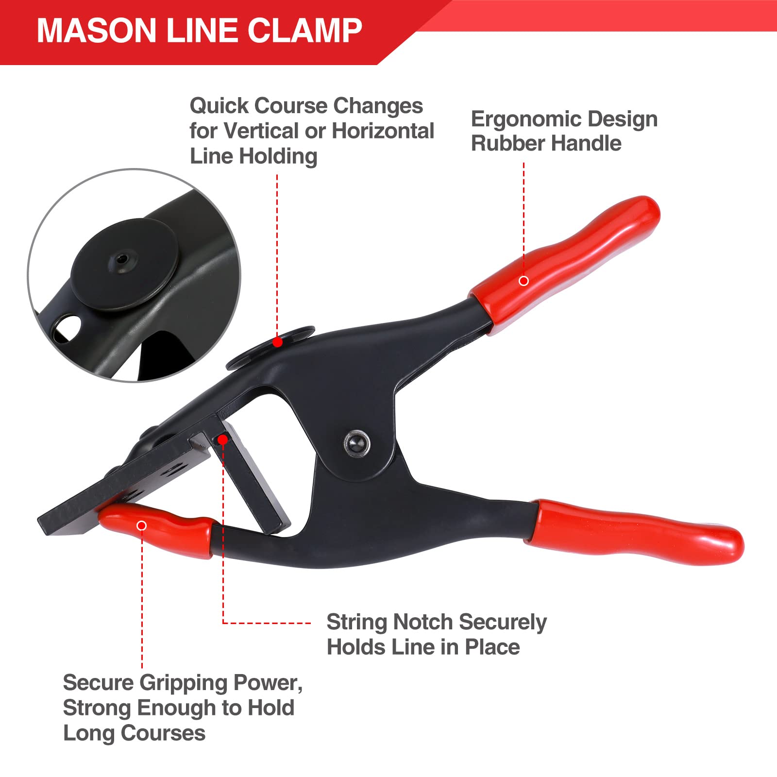 Goldblatt Mason Line Rolls in bright color for high visibility during measurements.