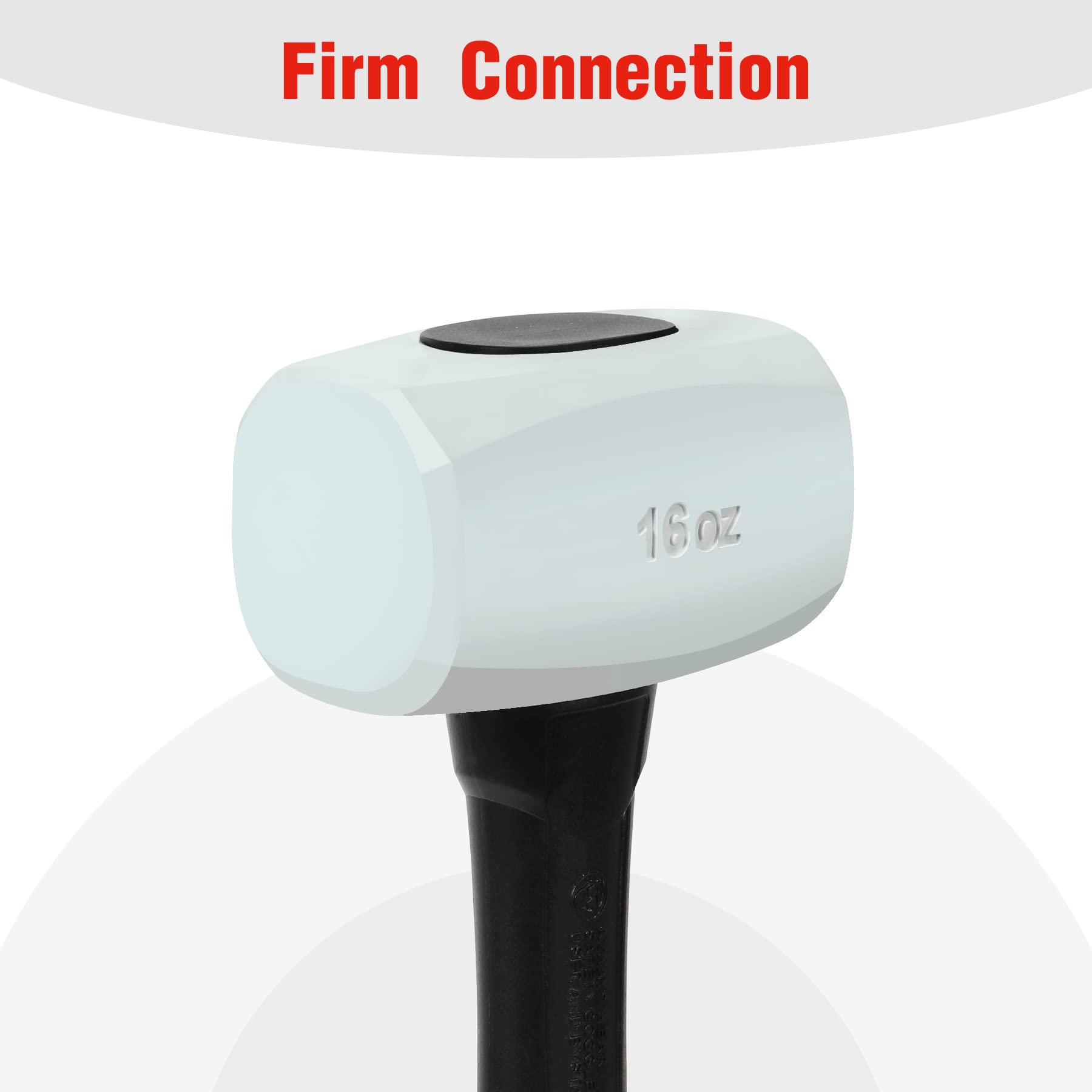 Goldblatt rubber mallet double-faced head delivers balanced, cushioned blows.