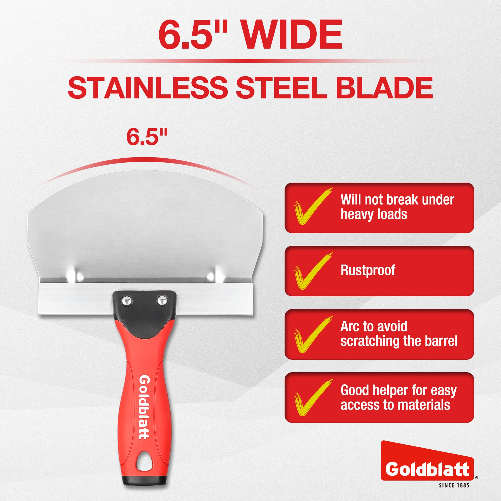 Goldblatt stainless steel blade reinforced with aluminum for durability