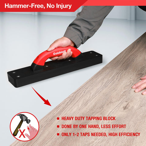 Goldblatt base plate with smooth surface protecting floors during tapping.