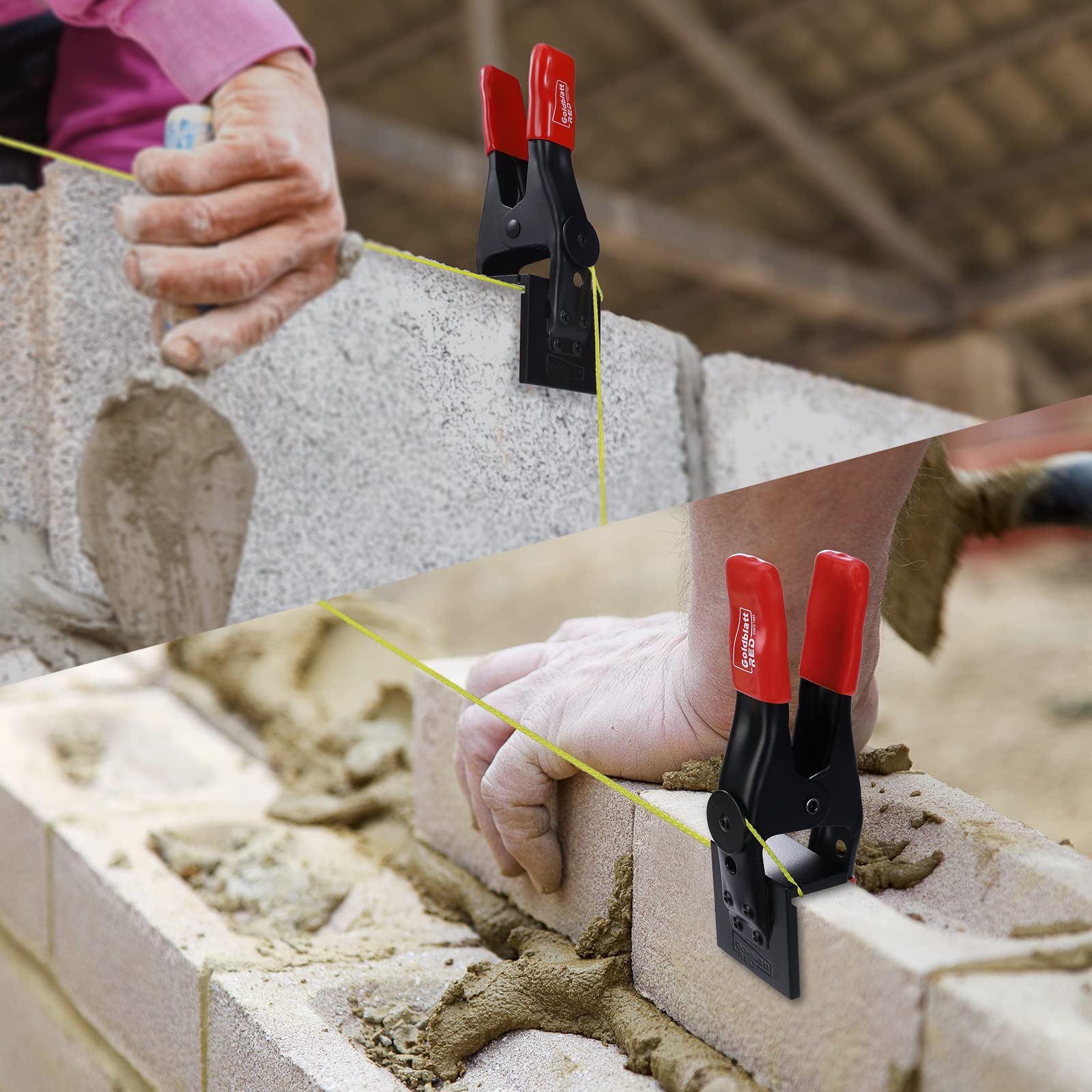 Goldblatt Tools Box packaging highlights convenient all in one masonry measurement kit.