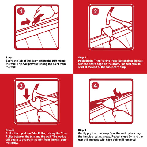 Goldblatt Trim Puller ideal for baseboard removal in commercial projects
