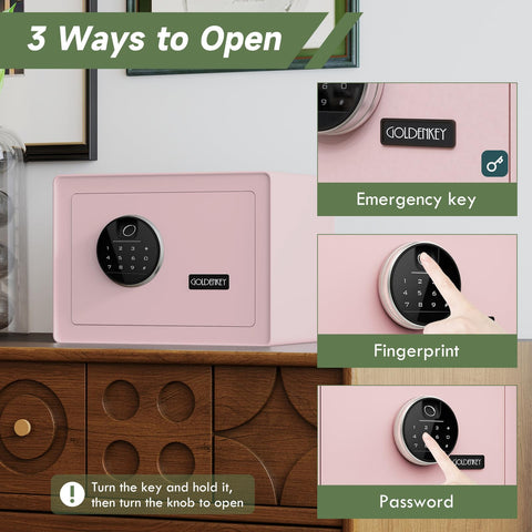 GoldenKey fingerprint sensor activates fast, reliable entry.