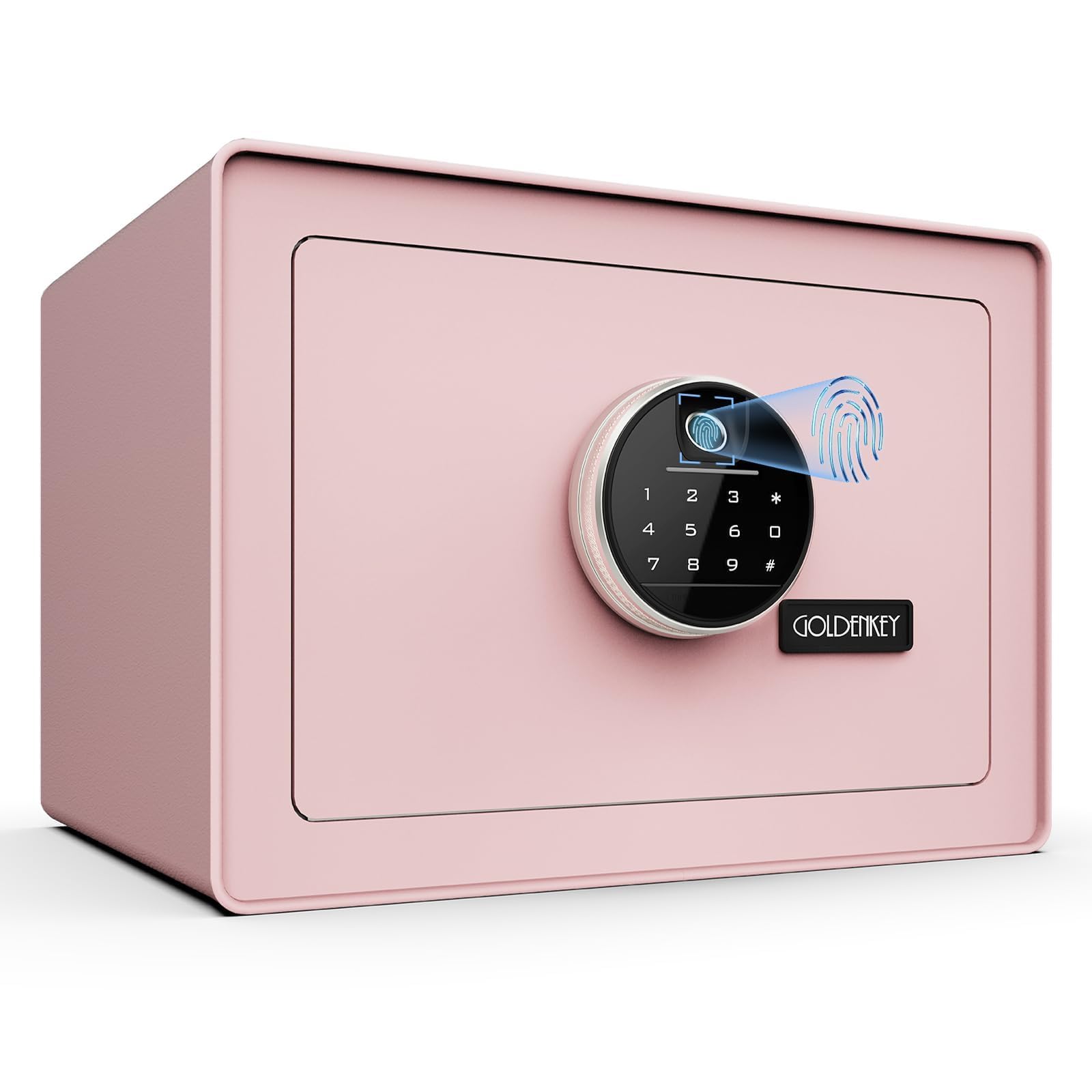 GoldenKey luxury safe front door with reinforced bolts for secure storage.