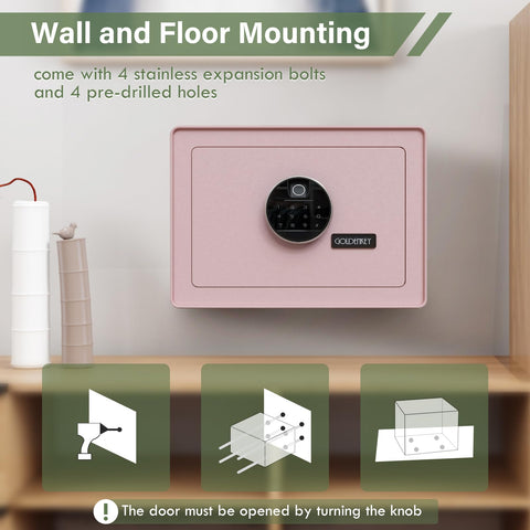 GoldenKey safe with pre-drilled mounting holes for easy installation.