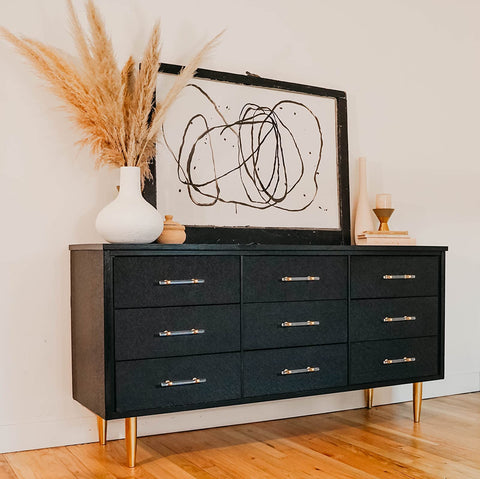 Goldenwarm 10-piece pull set brightens drawers across rooms with elegant shine.