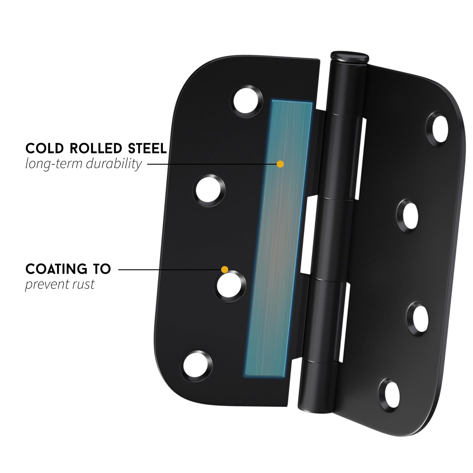 Goldenwarm 12-pack hinges ready for interior and exterior door installations