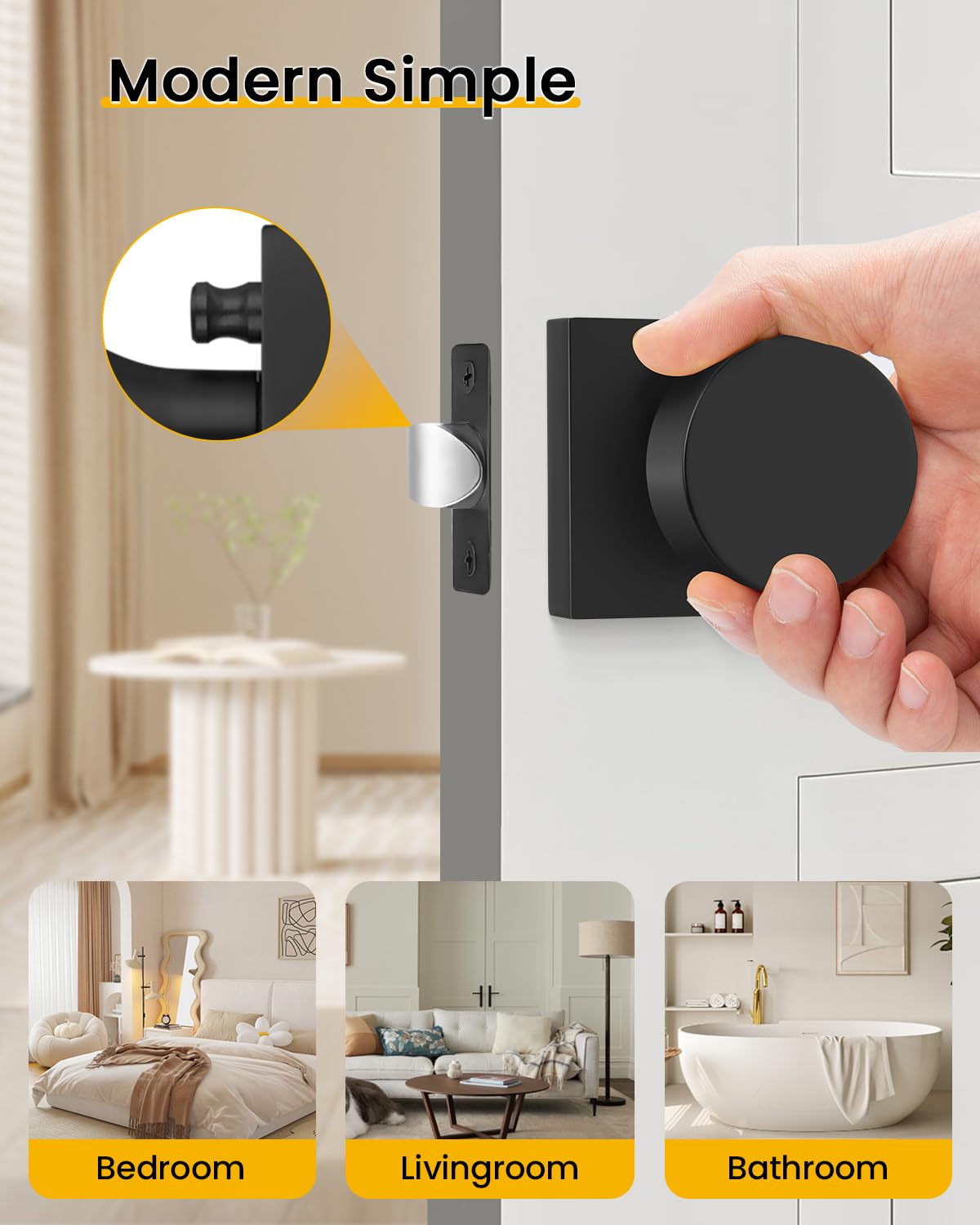 Goldenwarm adjustable latch compatible with common backsets