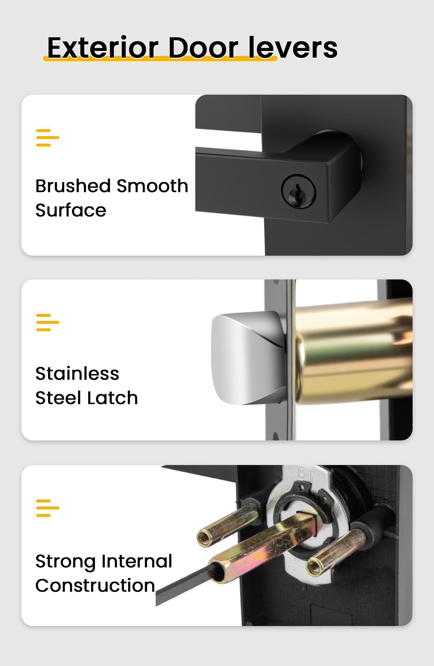 Goldenwarm adjustable latch supports 2 3/8 and 2 3/4 backsets