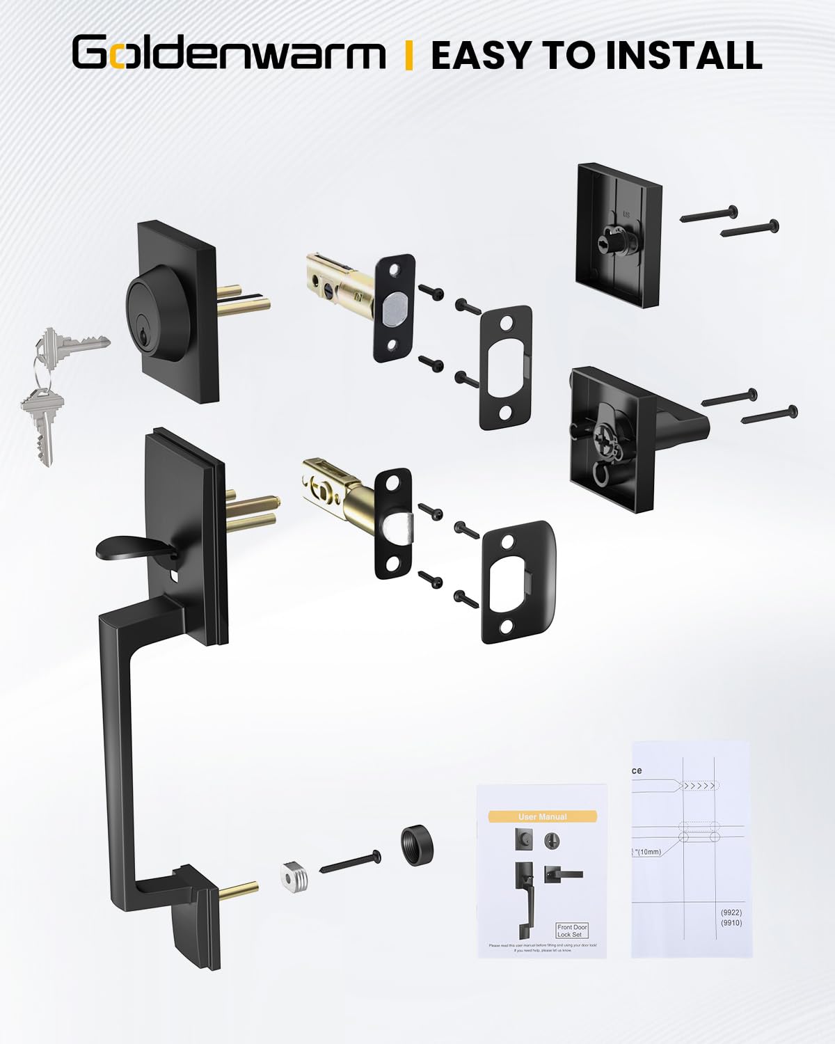 Goldenwarm anti-corrosion finish guards against wear while maintaining a sleek appearance.