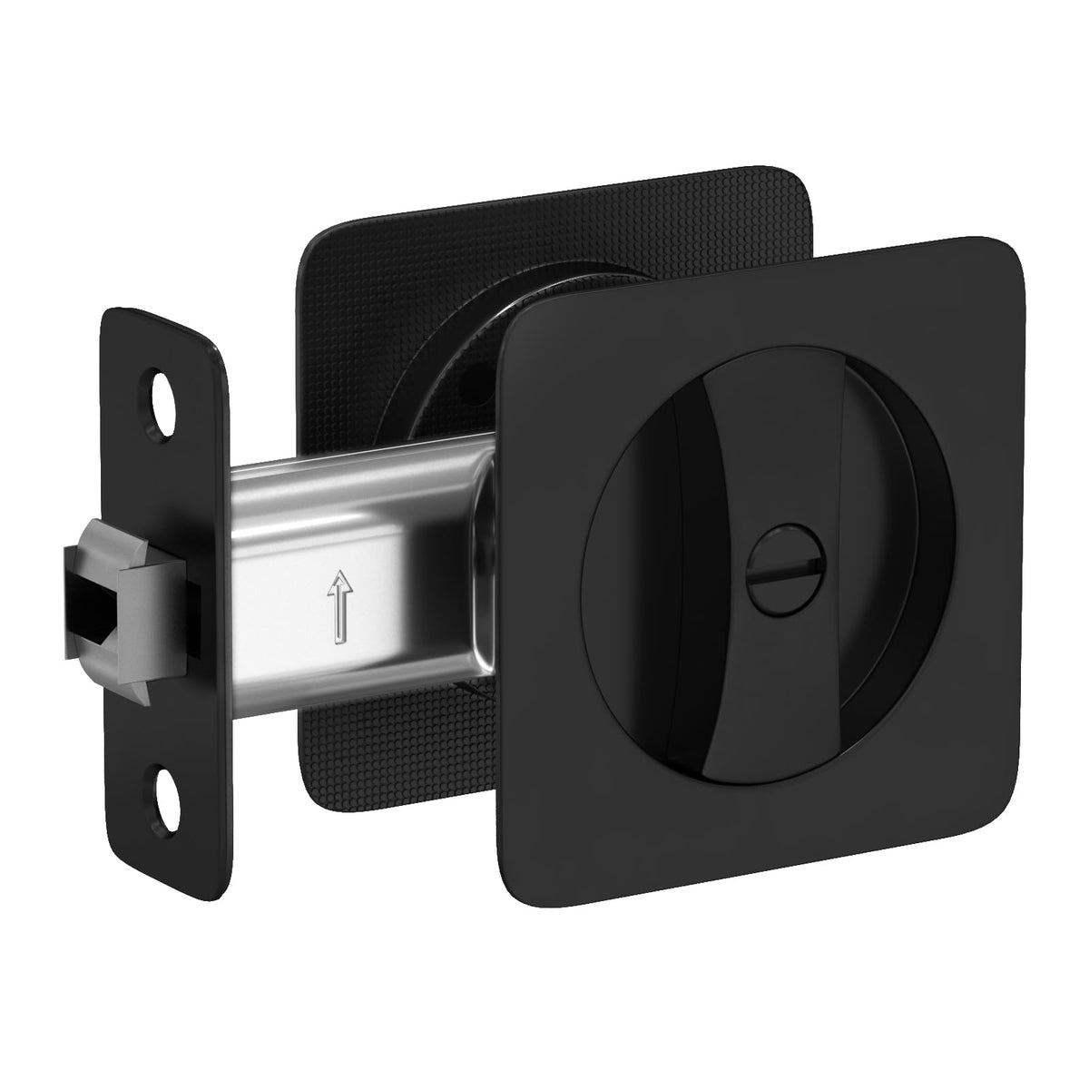 Goldenwarm black pocket door lock for straight-fit doors, simple privacy.