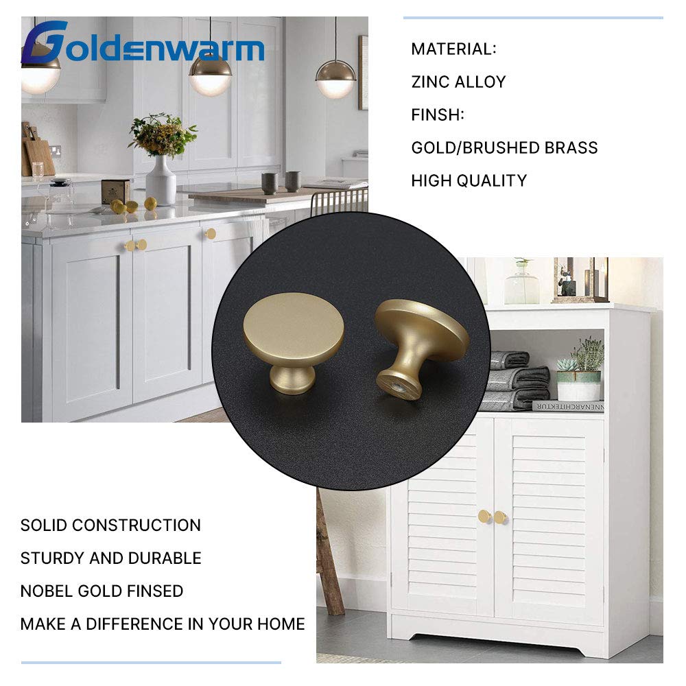 Goldenwarm brass knob with smooth edge enhances safe daily use