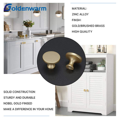 Goldenwarm brass knob with smooth edge enhances safe daily use