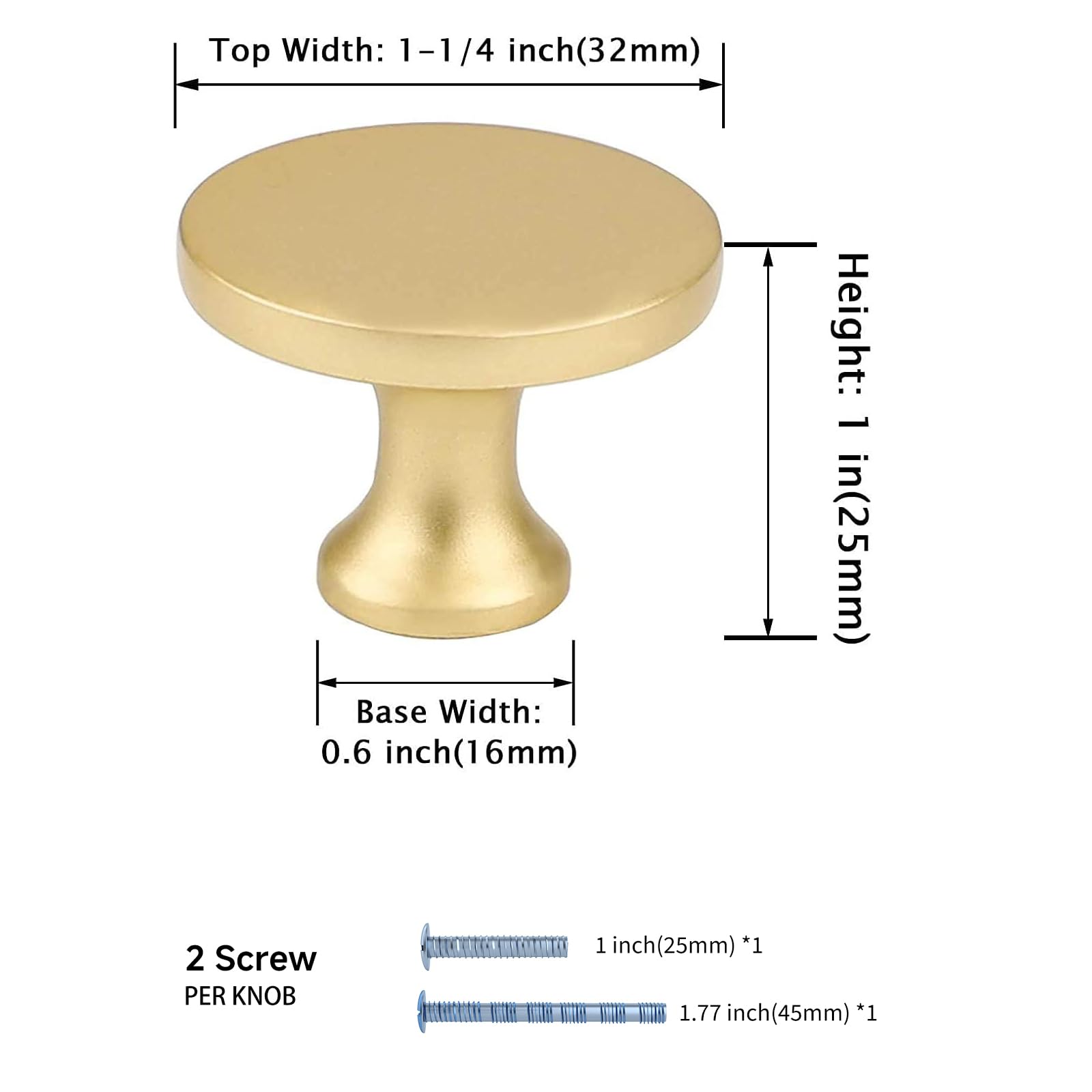 Goldenwarm brushed brass cabinet knob showcases durable, rust-resistant finish for kitchen cabinets