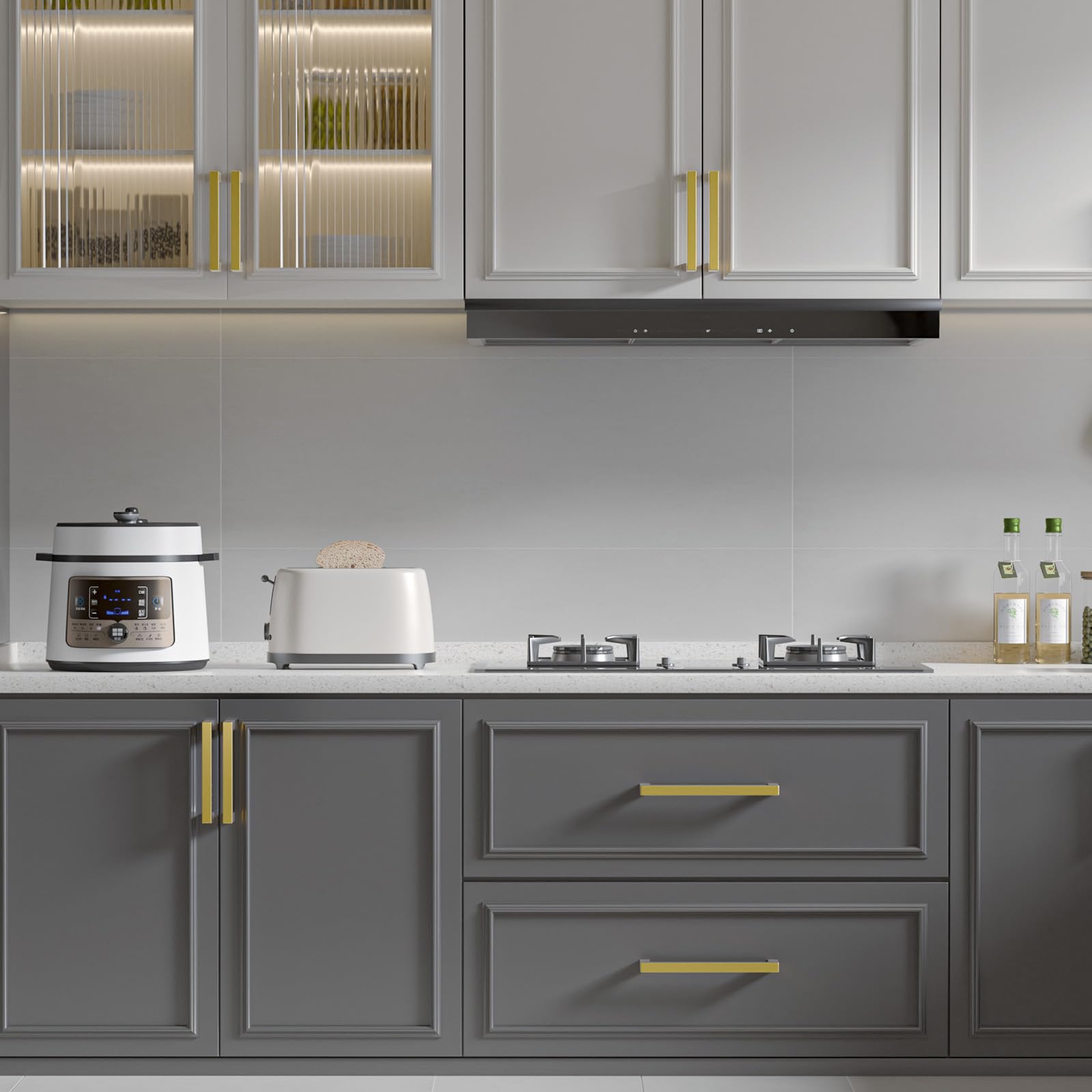 Goldenwarm brushed brass door pulls boost convenience and style