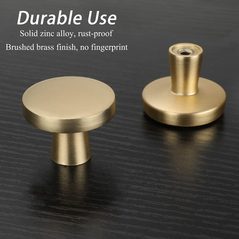 Goldenwarm brushed gold drawer knob packaging, 10-pack neatly boxed.