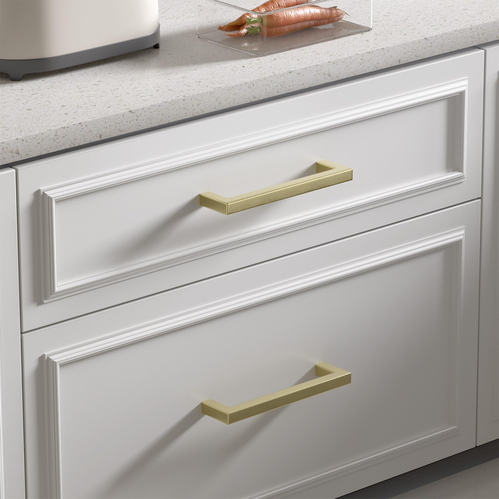 Goldenwarm cabinet pull includes two screw sizes for versatile fit.
