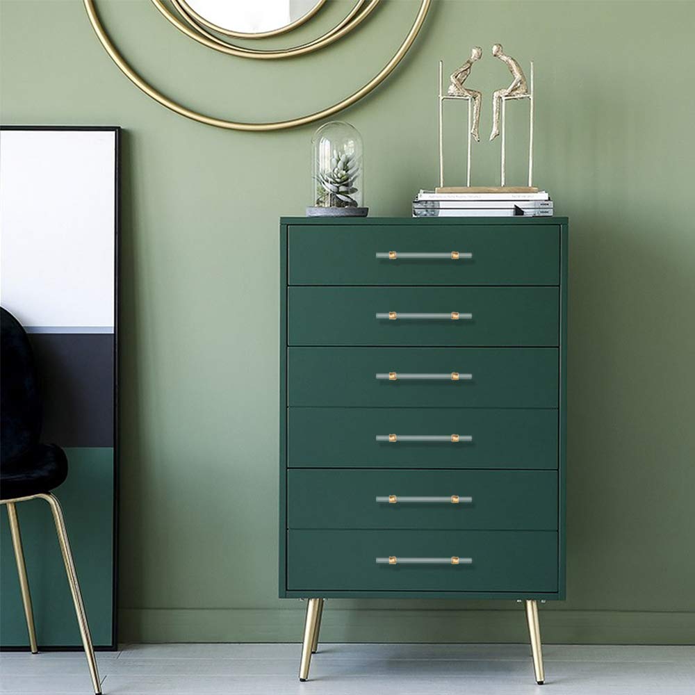 Goldenwarm crystal accents elevate cabinet aesthetics with durable construction.