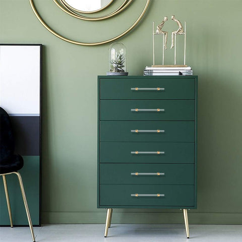 Goldenwarm crystal accents elevate cabinet aesthetics with durable construction.