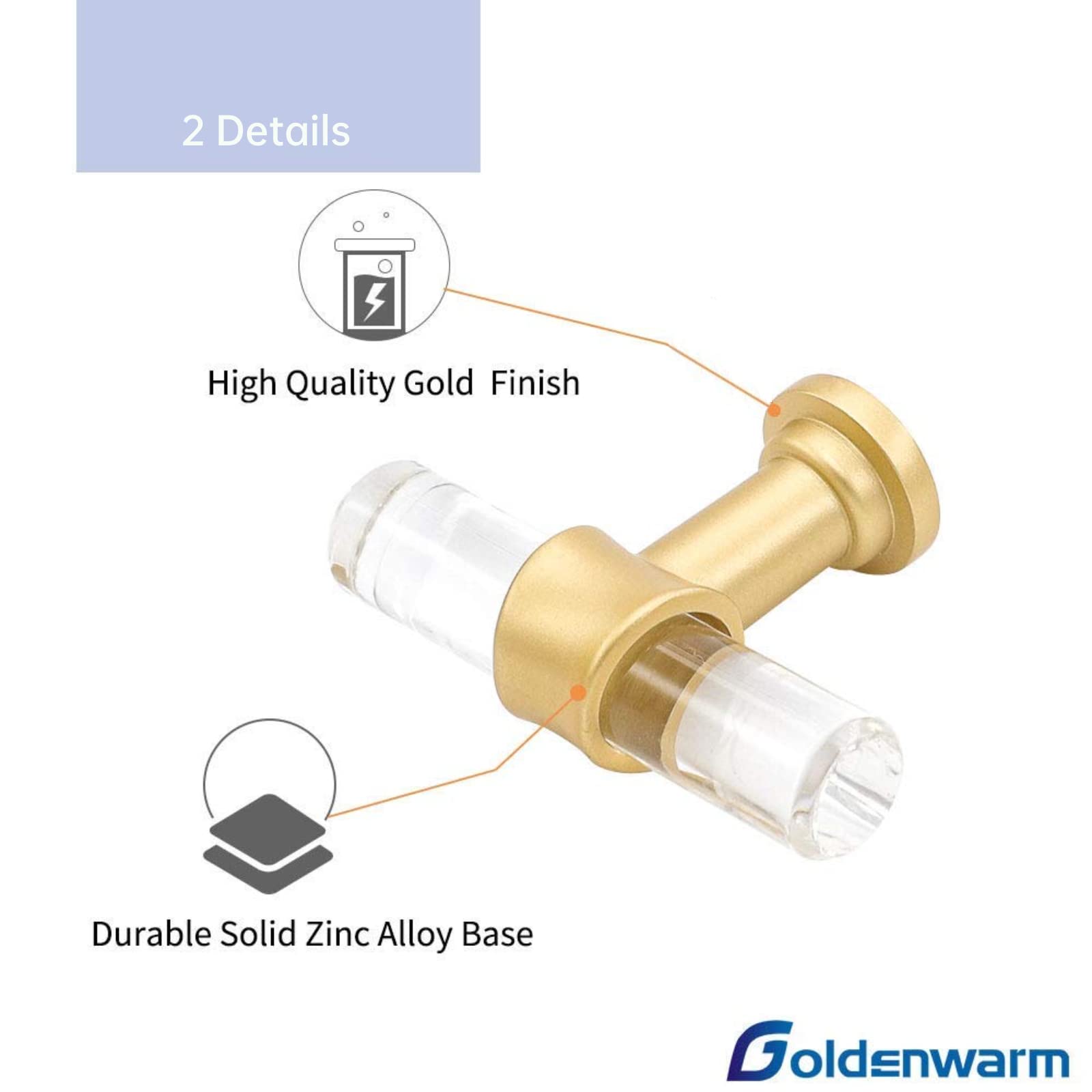 Goldenwarm crystal pull pack includes screws for quick installation.