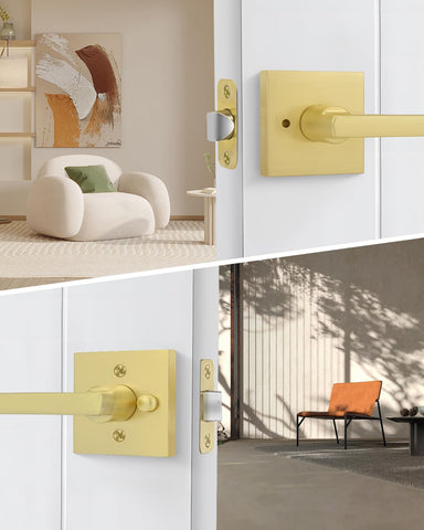 Goldenwarm backset-adjustable door handle for standard interior doors