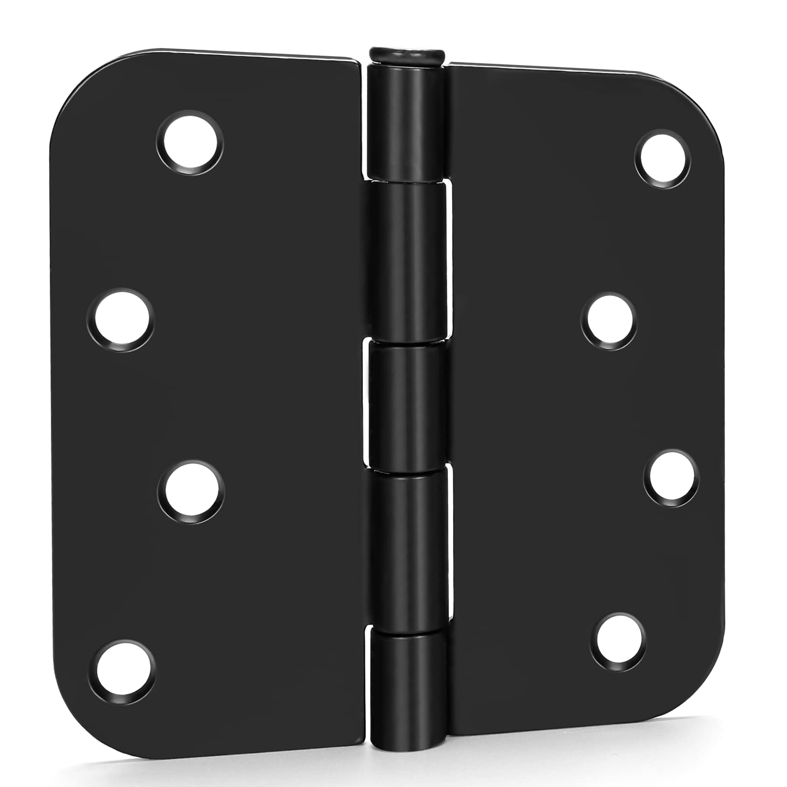 Goldenwarm door hinges matte black 4x4 front view demonstrates durable finish for entry doors