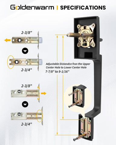 Goldenwarm dummy handle for double doors creates authentic inactive-leaf look.