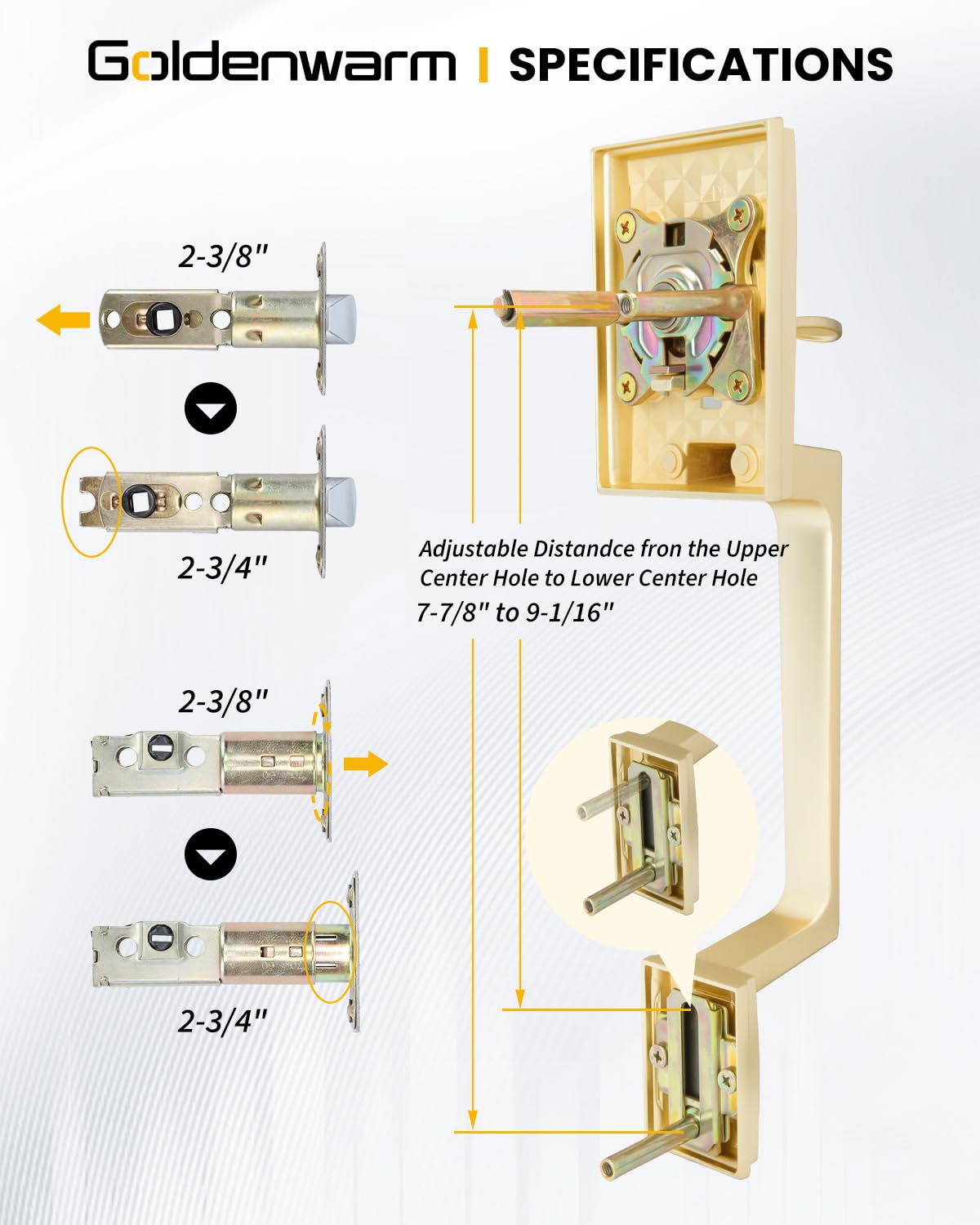 Goldenwarm zinc alloy finish close-up highlights rust resistance
