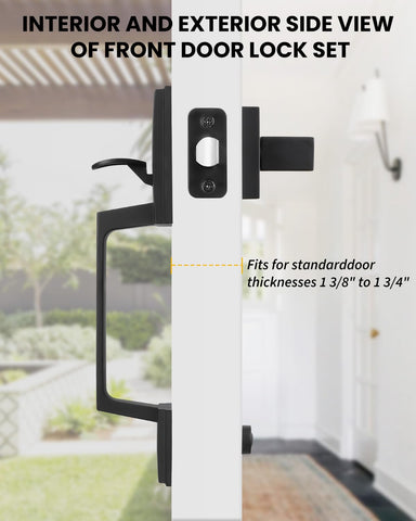 Goldenwarm front door handle edge profile highlights clean lines and grip