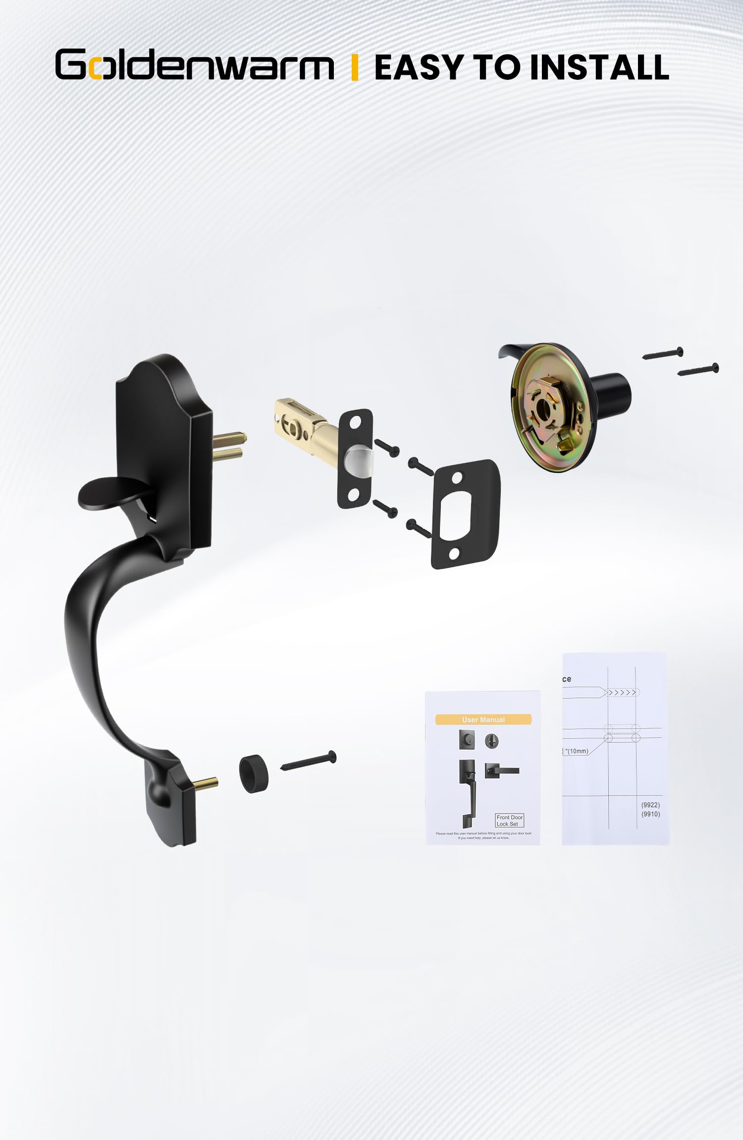 Goldenwarm Zinc alloy construction close-up emphasizing durable exterior hardware