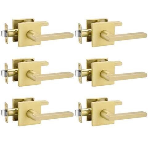 Goldenwarm gold passage handle for hallways with a durable brushed finish for everyday interior use.