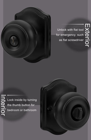 Goldenwarm interior knob backset adjustment fits various door sizes.