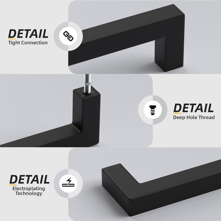Goldenwarm kitchen-drawer handle in matte black to fit standard cabinets.