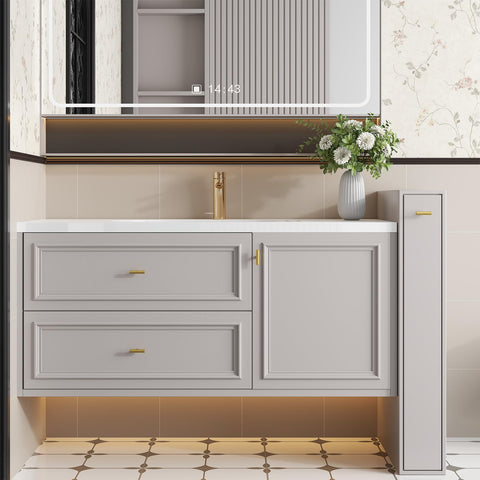 Knob installed on cabinet surface, smooth and elegant finish
