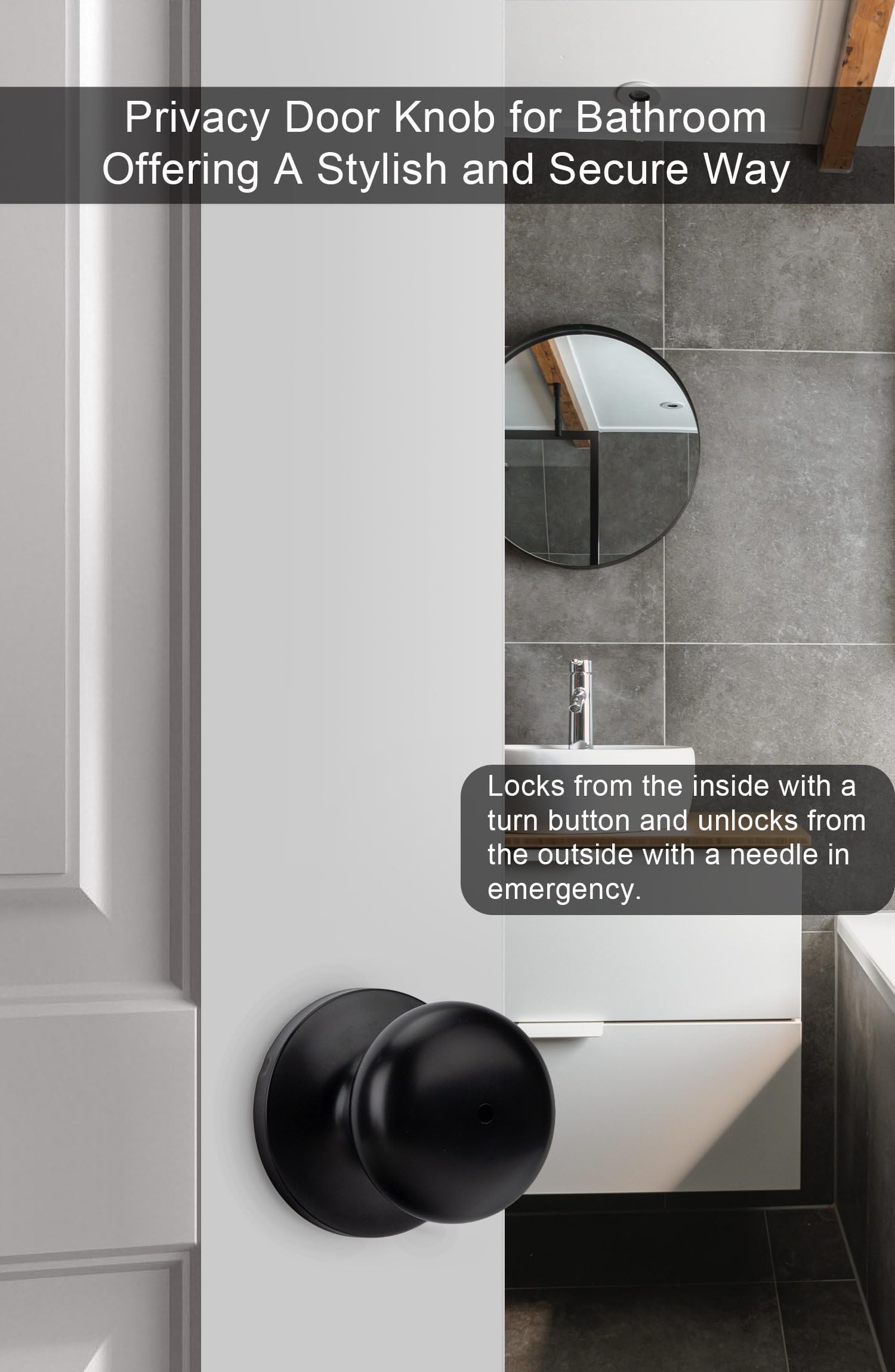 Goldenwarm matte black interior knob assembly demonstrates easy install