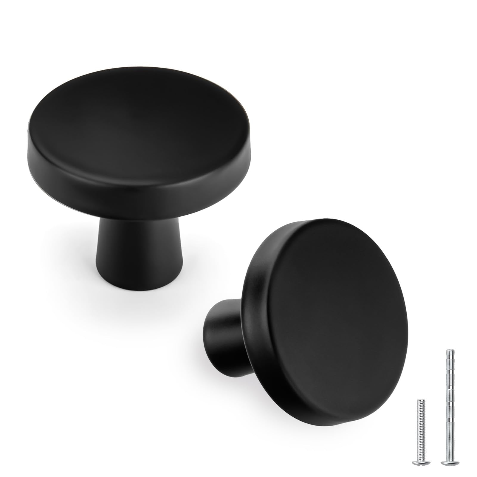Goldenwarm matte black cabinet knobs closeup highlighting durable zinc alloy finish for everyday use