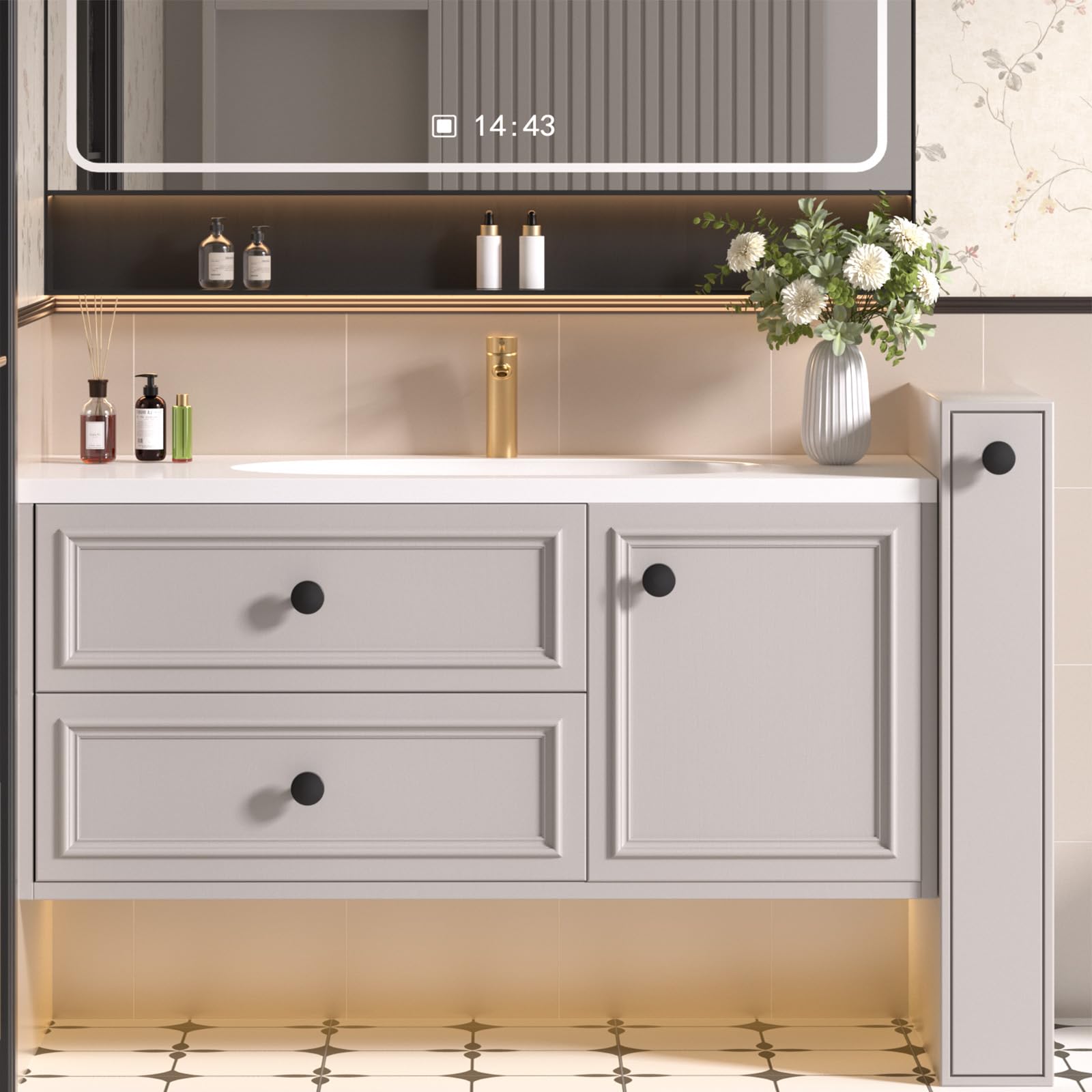 Goldenwarm modern cabinet pulls in matte black for durable, stylish hardware