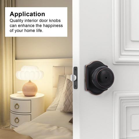 Goldenwarm bronze door knob backset compatibility shows versatile fit for various doors