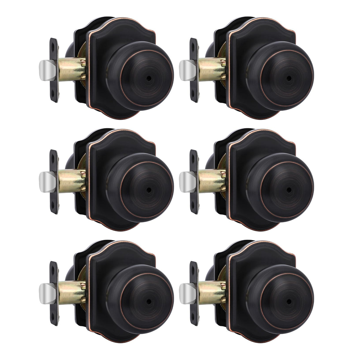Goldenwarm oil rubbed bronze door knob close-up highlighting sleek finish and privacy-ready design