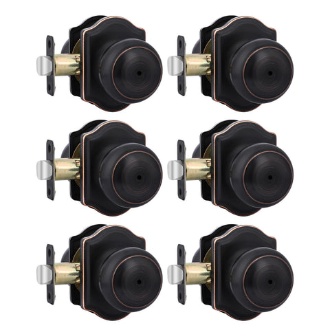 Goldenwarm oil rubbed bronze door knob close-up highlighting sleek finish and privacy-ready design