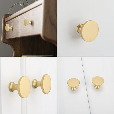 Goldenwarm ten-pack gold knobs offer cohesive style across furniture pieces