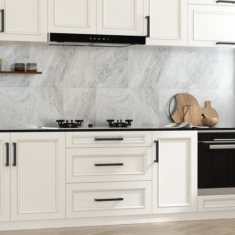 Goldenwarm black pulls bring a contemporary touch to wardrobes, cabinets, and furniture.