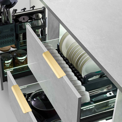 Goldenwarm screws included for quick installation of edge pulls.