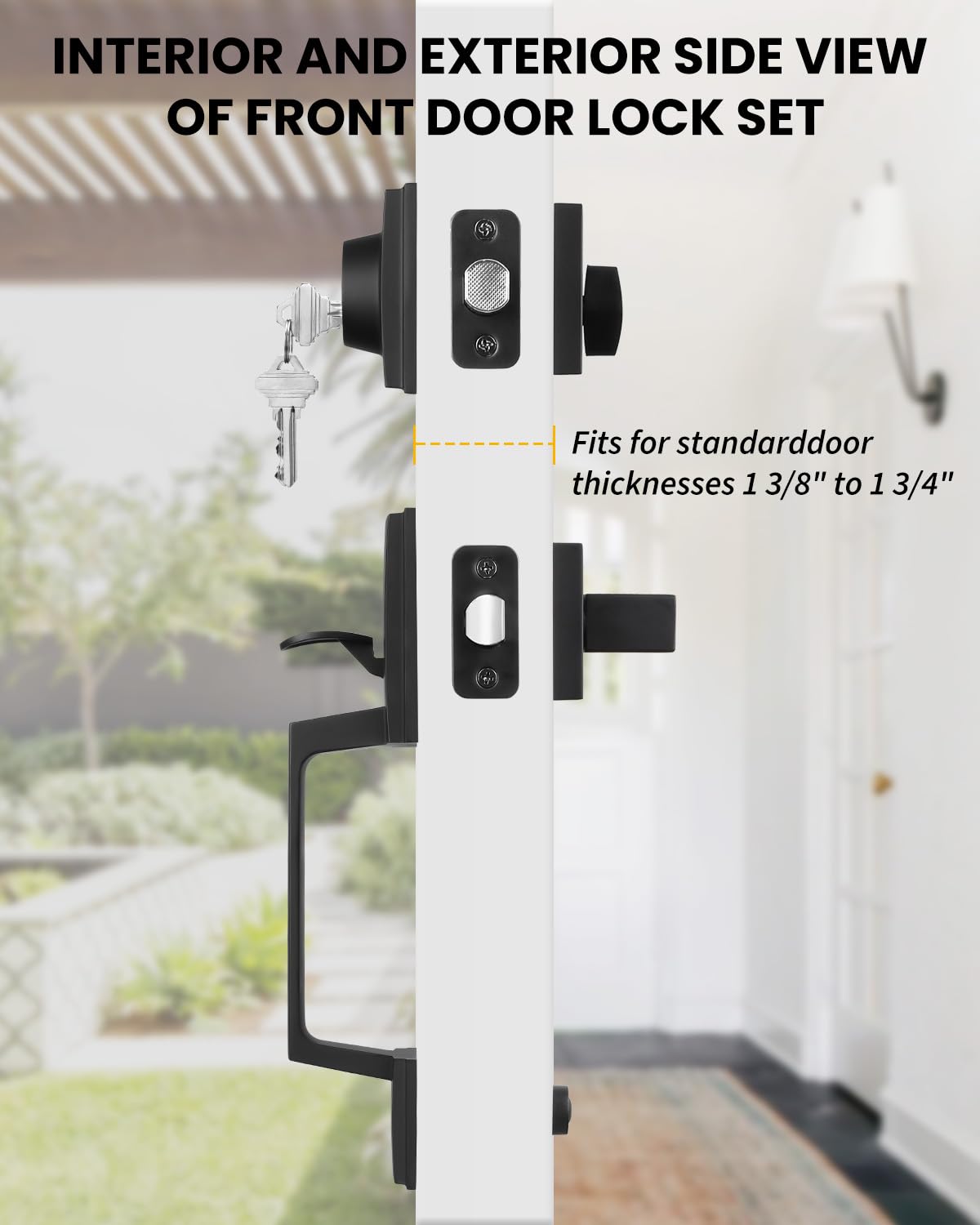 Goldenwarm reversible handle lever offers flexible installation for both door orientations.