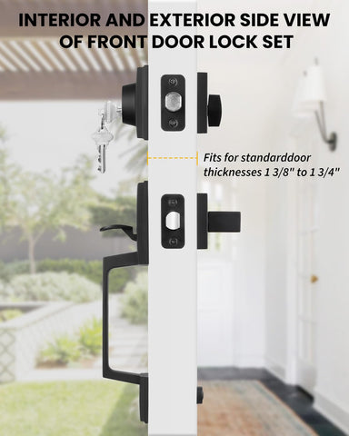 Goldenwarm reversible handle lever offers flexible installation for both door orientations.