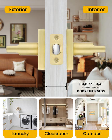 Goldenwarm reversible installation handle shown on both left and right doors.